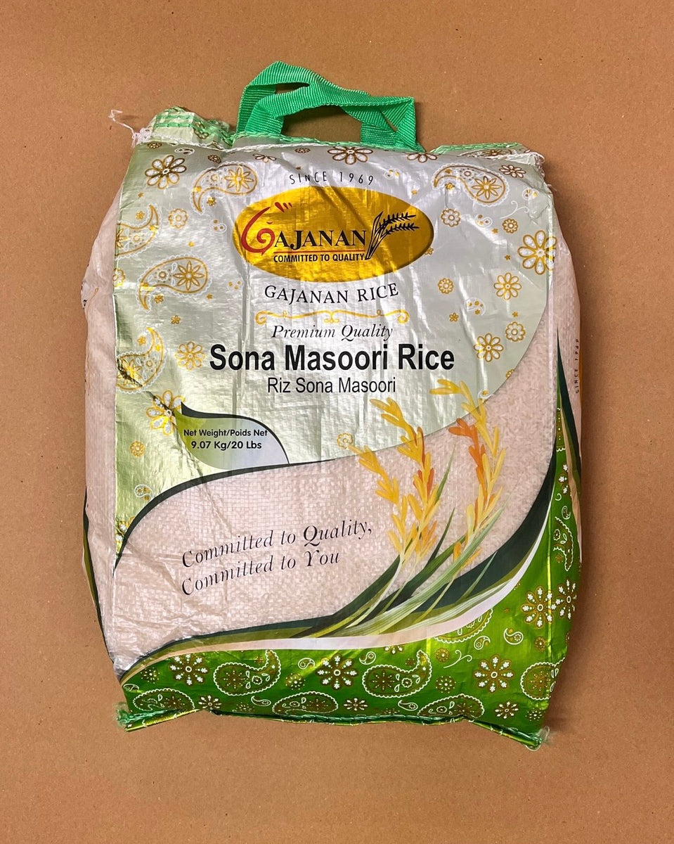 Gajanan Sona Masoori Rice 9kg – Sara Foods