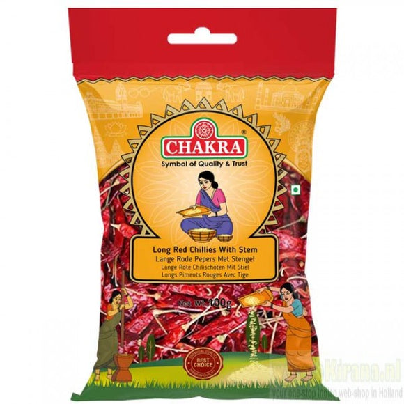 Chakra Long Red Chillies 100g