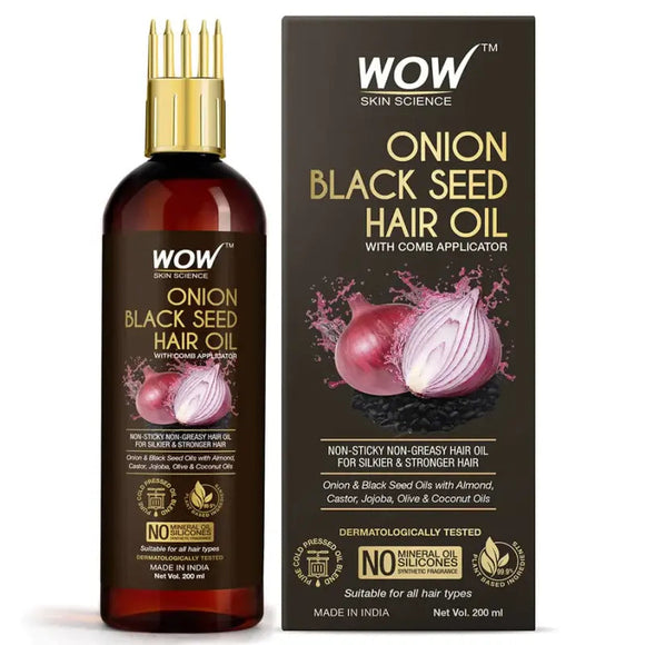 WOW Onion Black Seed Hair Oil With Comb 100ml