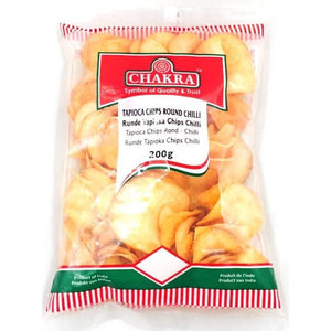 Chakra Tapioca Chips Round Chilli 200g